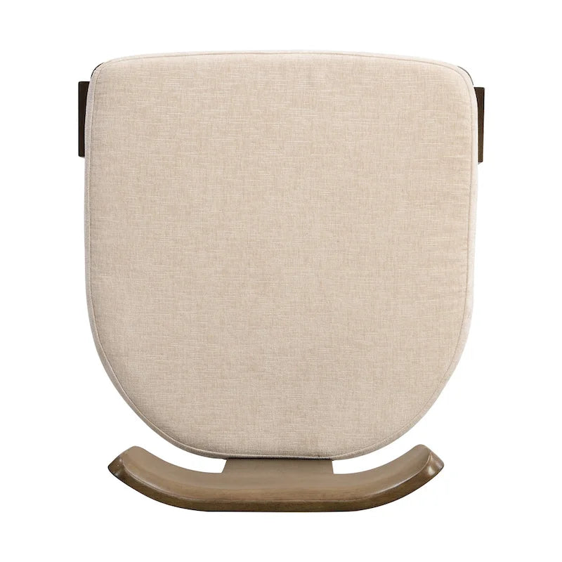 Sedie imbottite per sala da pranzo, telaio marrone scuro / marrone chiaro, set da 2