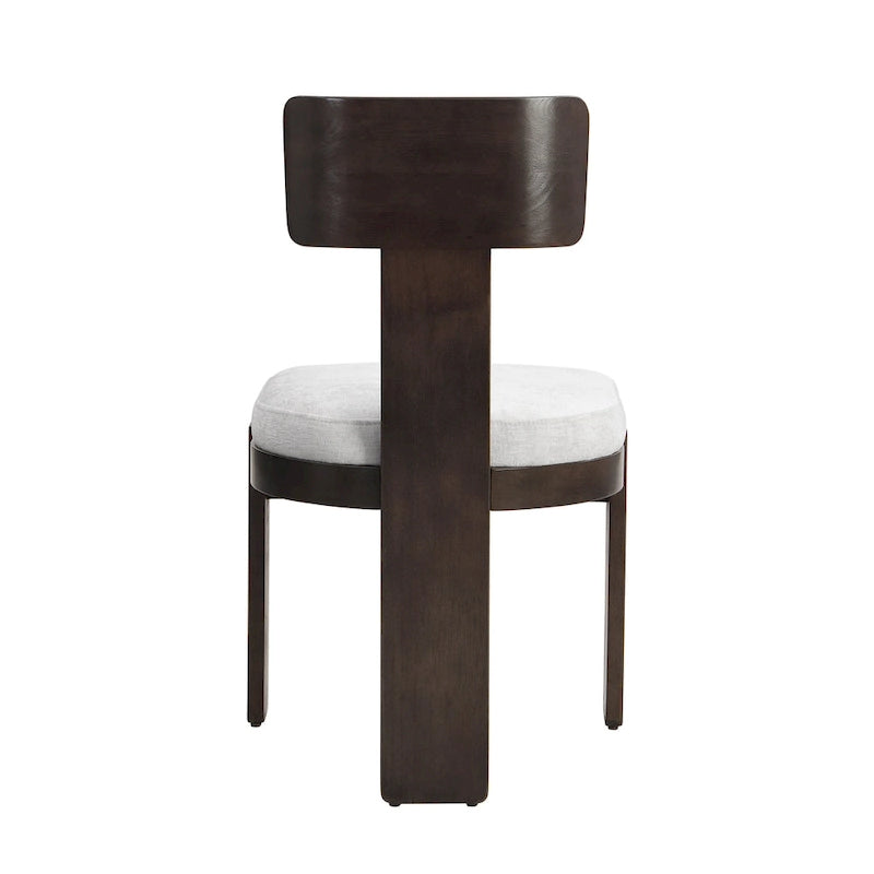 Sedie imbottite per sala da pranzo, telaio marrone scuro / marrone chiaro, set da 2