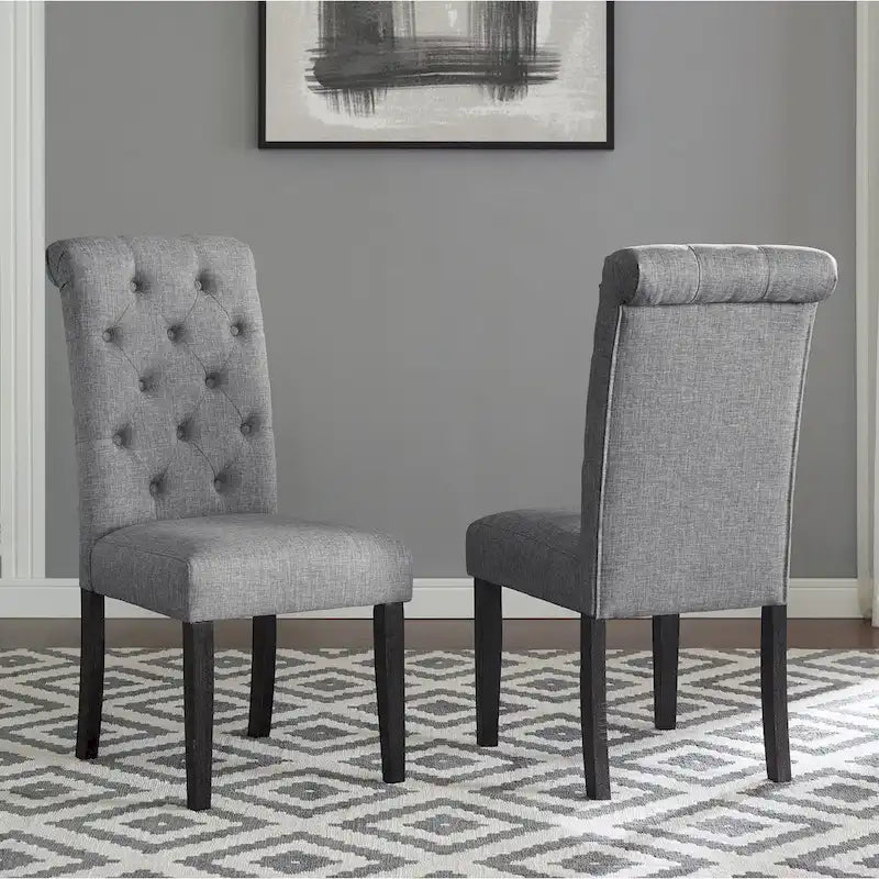 Beige / Blu / Grigio / Viola | Set da pranzo rotondo Cross-Buck | 5 pezzi | 4 posti