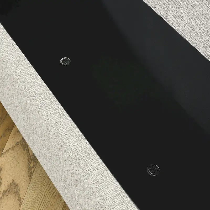 Panca Contenitore in Lino, Blu Scuro / Giallo / Beige, Stile Metà Secolo, 1 Posto