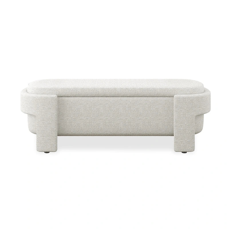 Panca Contenitore in Lino, Blu Scuro / Giallo / Beige, Stile Metà Secolo, 1 Posto