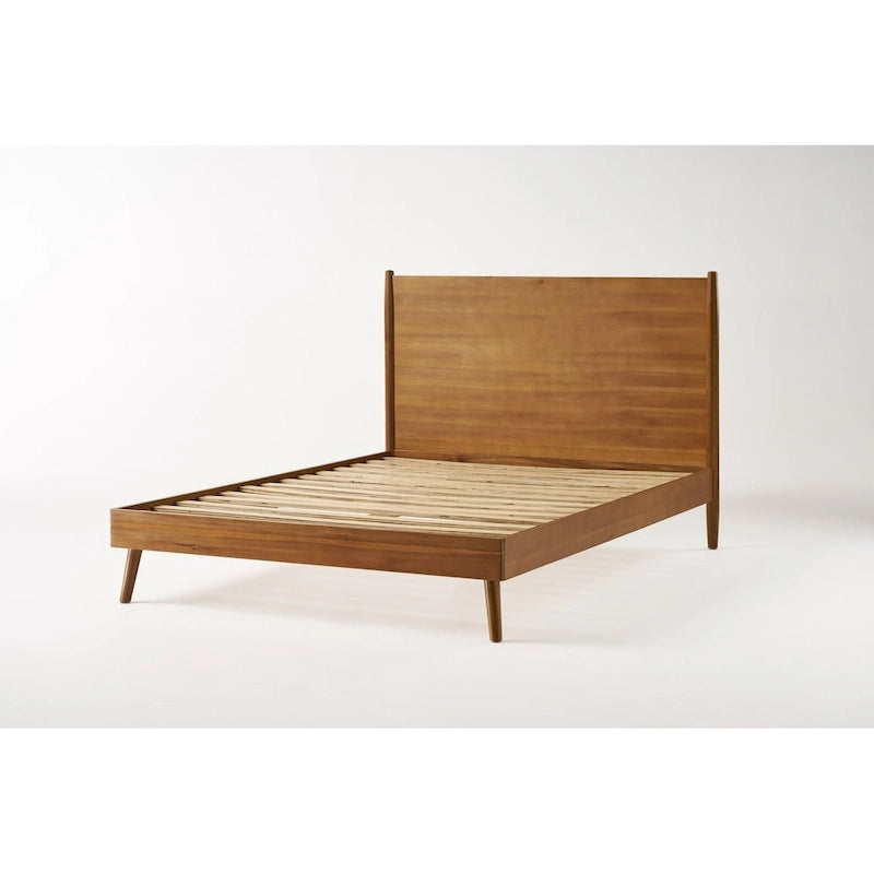 Letto a piattaforma Natural King – Legno di acacia, gambe a spillo, 1 posto