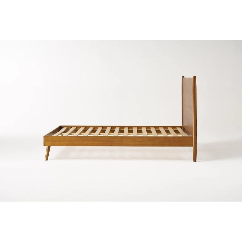 Letto a piattaforma Natural King – Legno di acacia, gambe a spillo, 1 posto