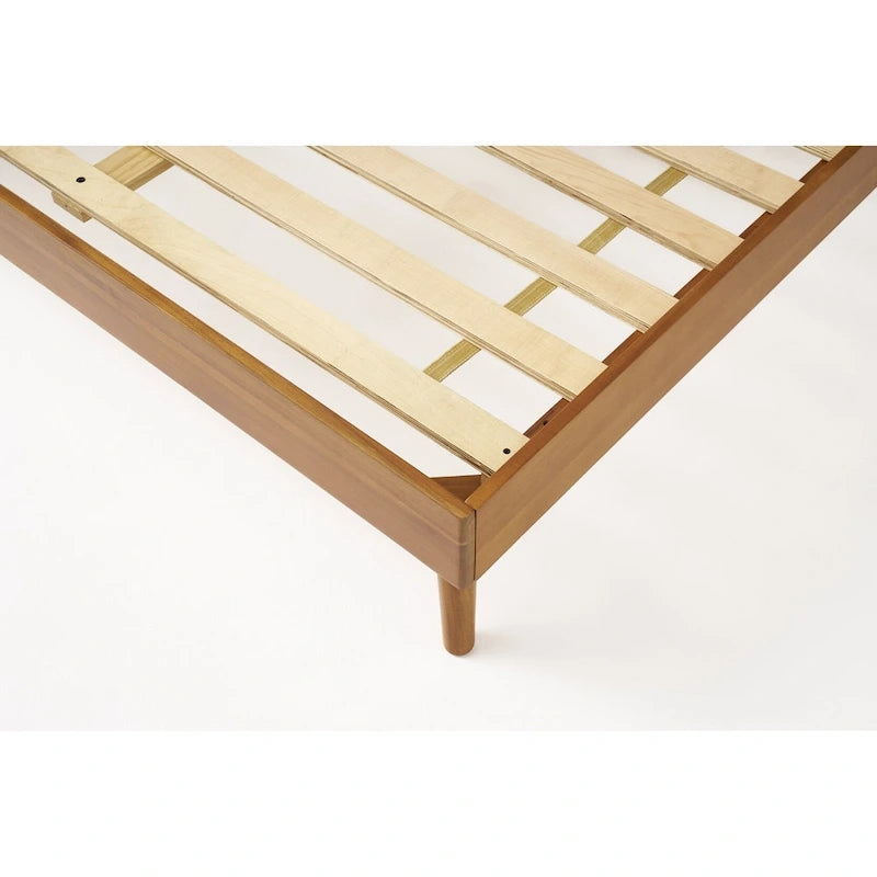 Letto a piattaforma Natural King – Legno di acacia, gambe a spillo, 1 posto