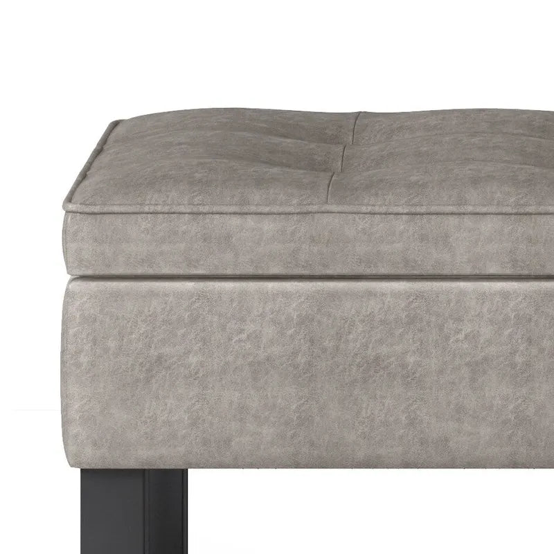 Panca pouf contenitore rettangolare trapuntata multicolore – 2 posti a sedere
