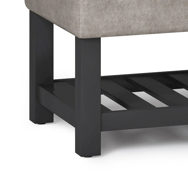 Panca pouf contenitore rettangolare trapuntata multicolore – 2 posti a sedere