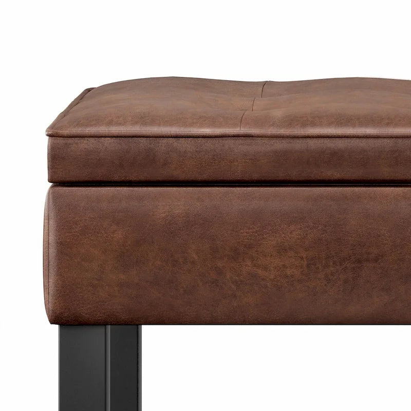 Panca pouf contenitore rettangolare trapuntata multicolore – 2 posti a sedere