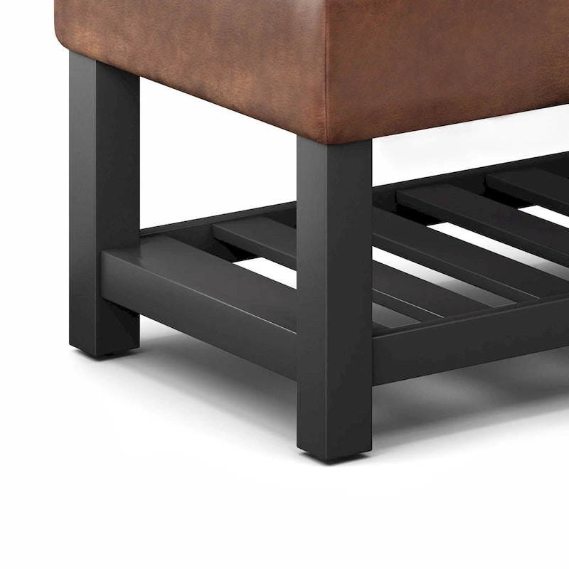Panca pouf contenitore rettangolare trapuntata multicolore – 2 posti a sedere