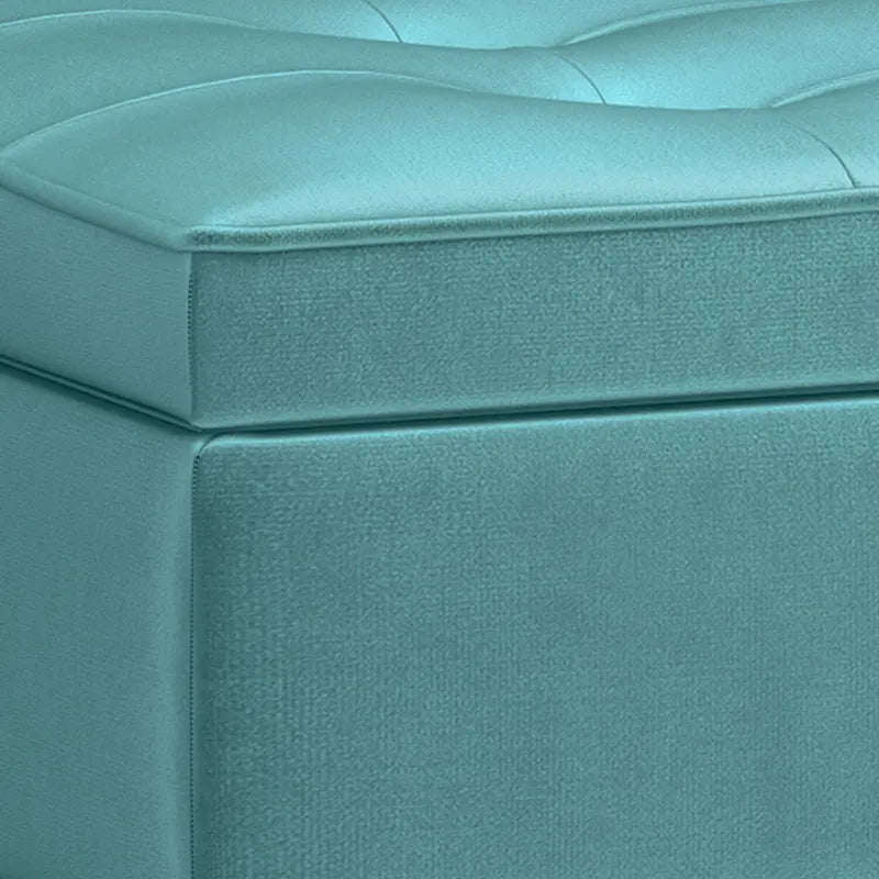 Panca pouf contenitore rettangolare trapuntata multicolore – 2 posti a sedere