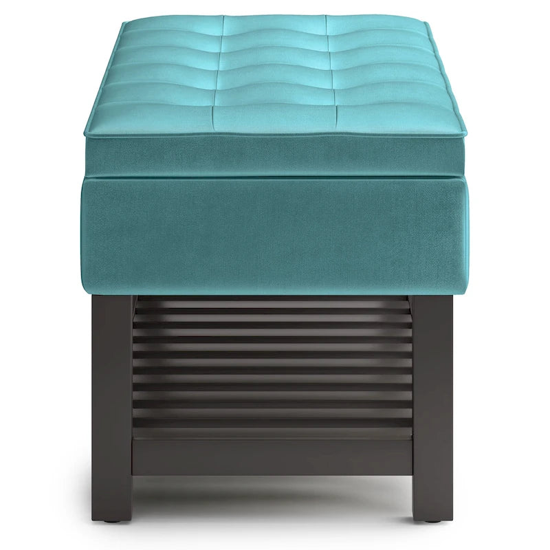 Panca pouf contenitore rettangolare trapuntata multicolore – 2 posti a sedere