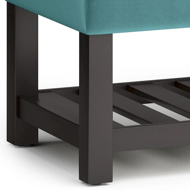 Panca pouf contenitore rettangolare trapuntata multicolore – 2 posti a sedere