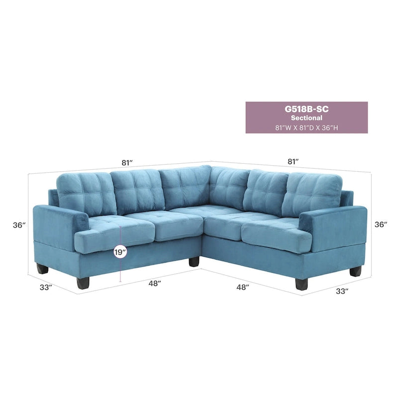 Divano sezionale a L in microfibra blu navy/acqua/grigio/vaniglia, 5 posti