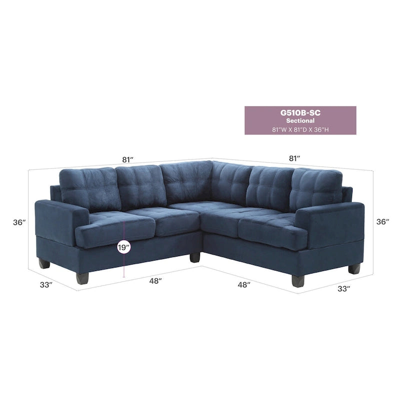Divano sezionale a L in microfibra blu navy/acqua/grigio/vaniglia, 5 posti