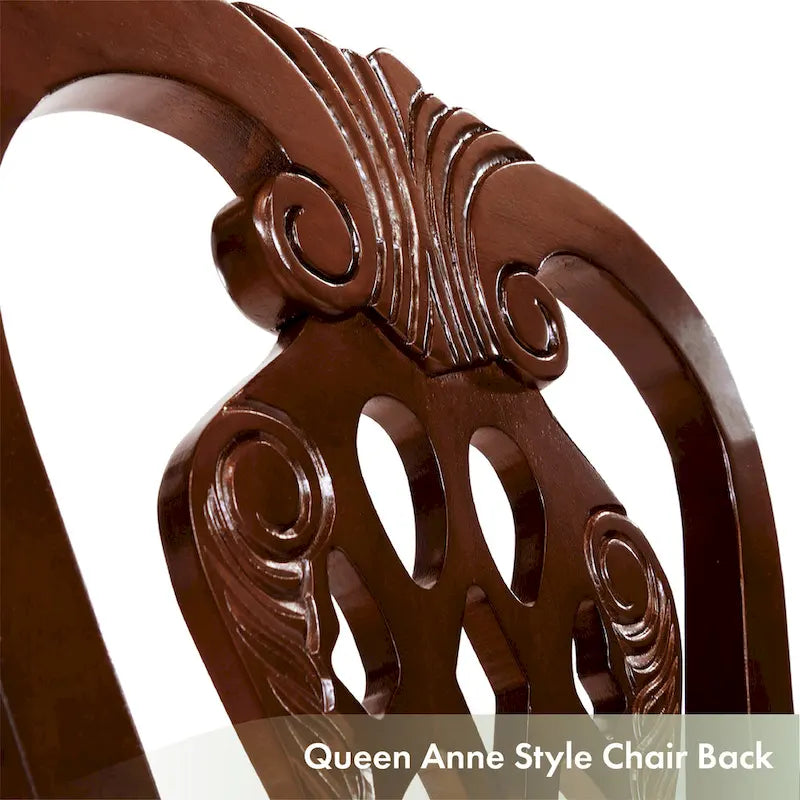 Sedia da pranzo tradizionale Brown Cherry, set da 2