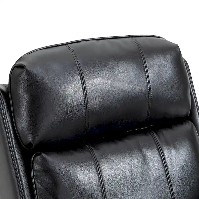 Poltrona reclinabile con sollevamento e massaggio in similpelle Marrone/Blu/Nero – 1 persona