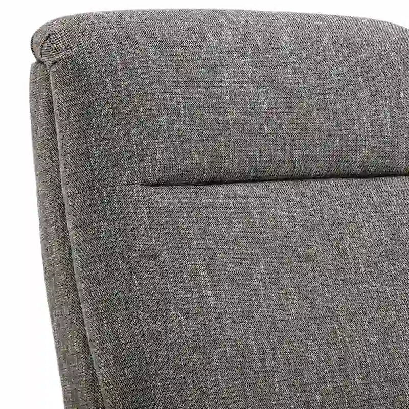 Poltrona reclinabile a spinta con braccioli in legno grigio cenere/Sea Oat, posto singolo
