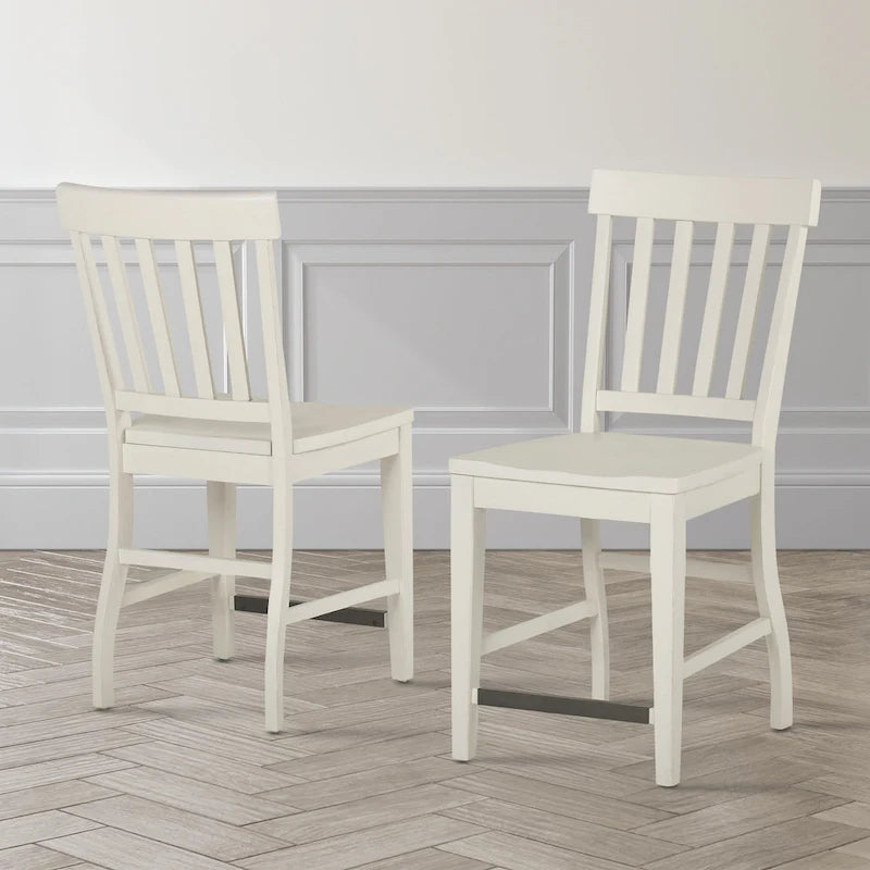 Set da pranzo a 9 pezzi ad altezza bancone – Bianco / Rovere / Misto, 8 posti a sedere