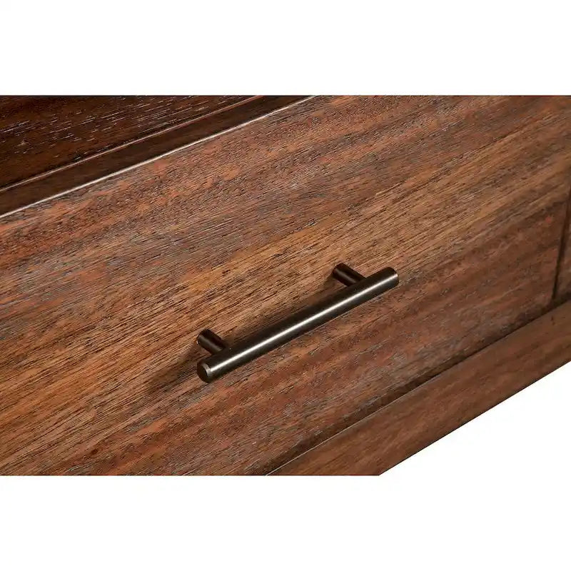 Mobile TV in Legno Marrone con Cassetti e Ripiani Aperti, Adatto a 1 TV