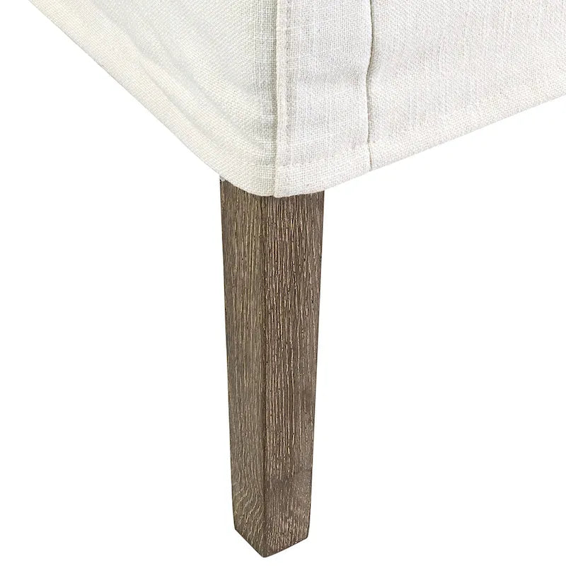 Poltrona in lino beige – Altezza tavolo da pranzo, singola