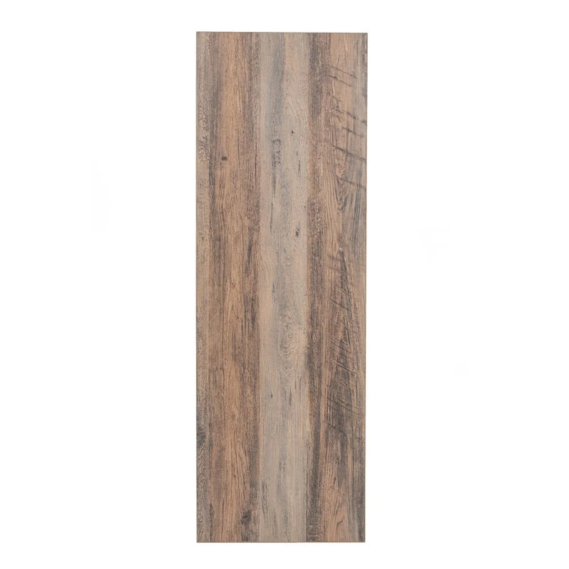 Panca contenitore con piano sollevabile – Noce / Rovere rustico / Grigio, stile rustico, 2 posti