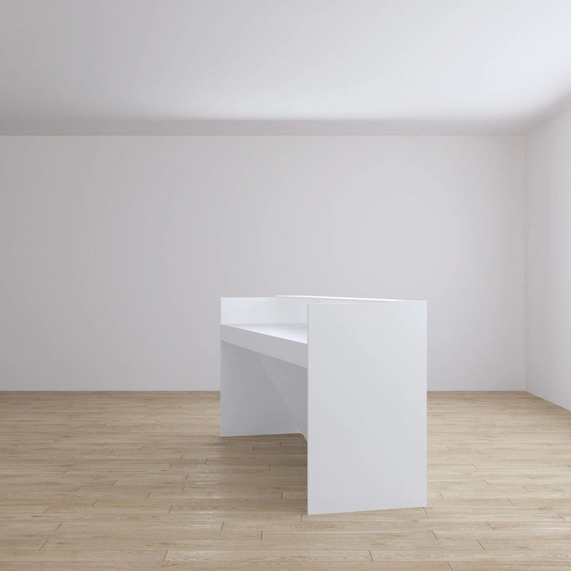 Bancone reception/sportello transazioni laminato bianco e nero – 1-2 persone