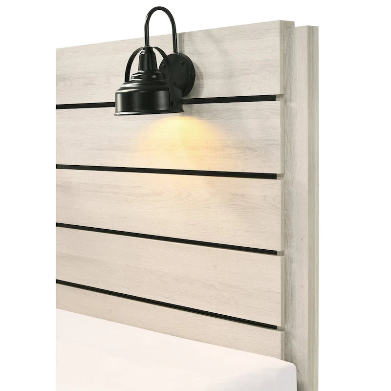 Camera da letto con pannello a LED bianco, 6 pezzi, Queen/King/Full