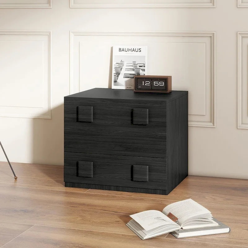 Mobile contenitore componibile in legno massello marrone/nero, 1-4 pezzi