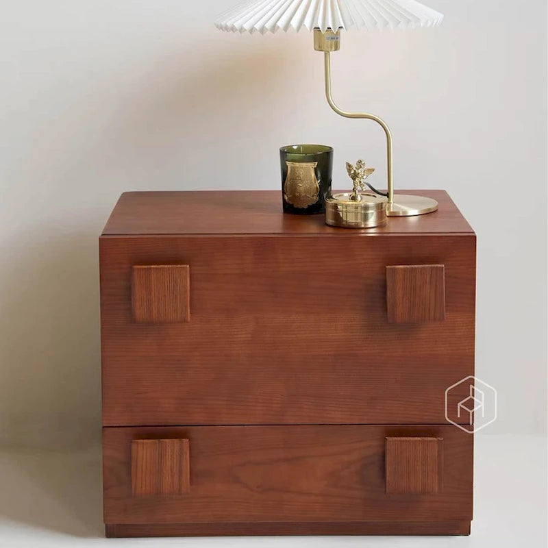 Mobile contenitore componibile in legno massello marrone/nero, 1-4 pezzi