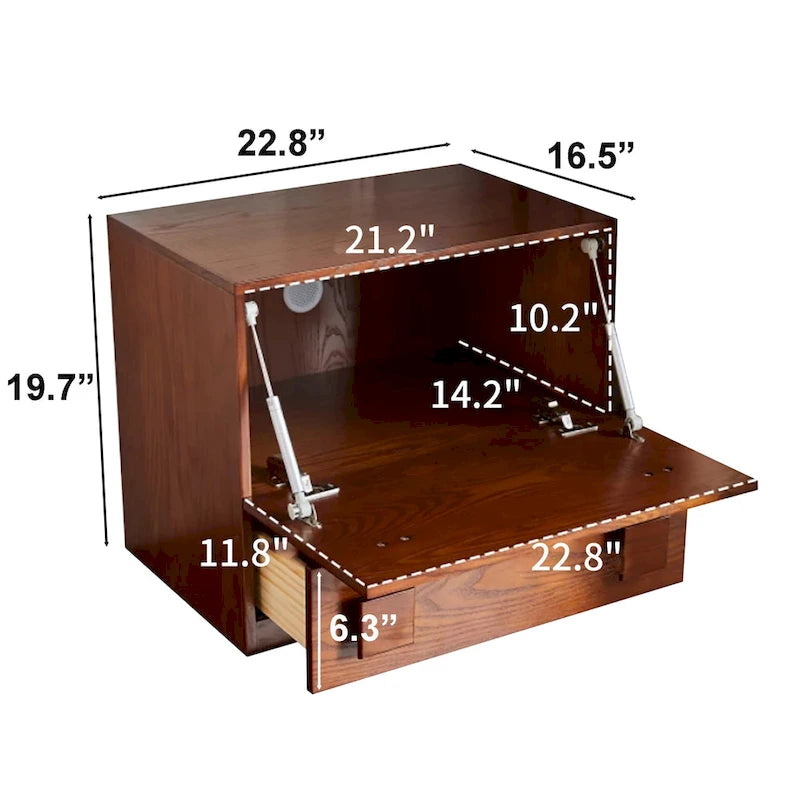 Mobile contenitore componibile in legno massello marrone/nero, 1-4 pezzi