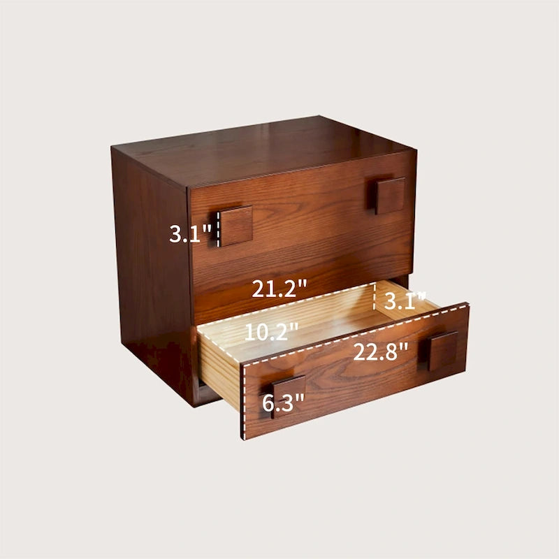 Mobile contenitore componibile in legno massello marrone/nero, 1-4 pezzi