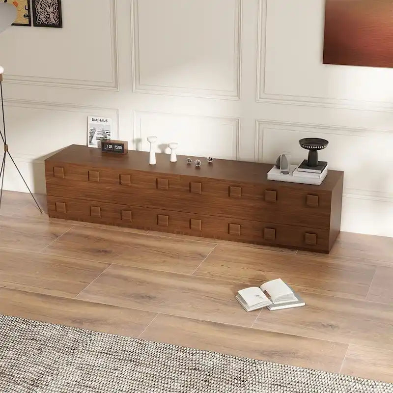 Mobile contenitore componibile in legno massello marrone/nero, 1-4 pezzi