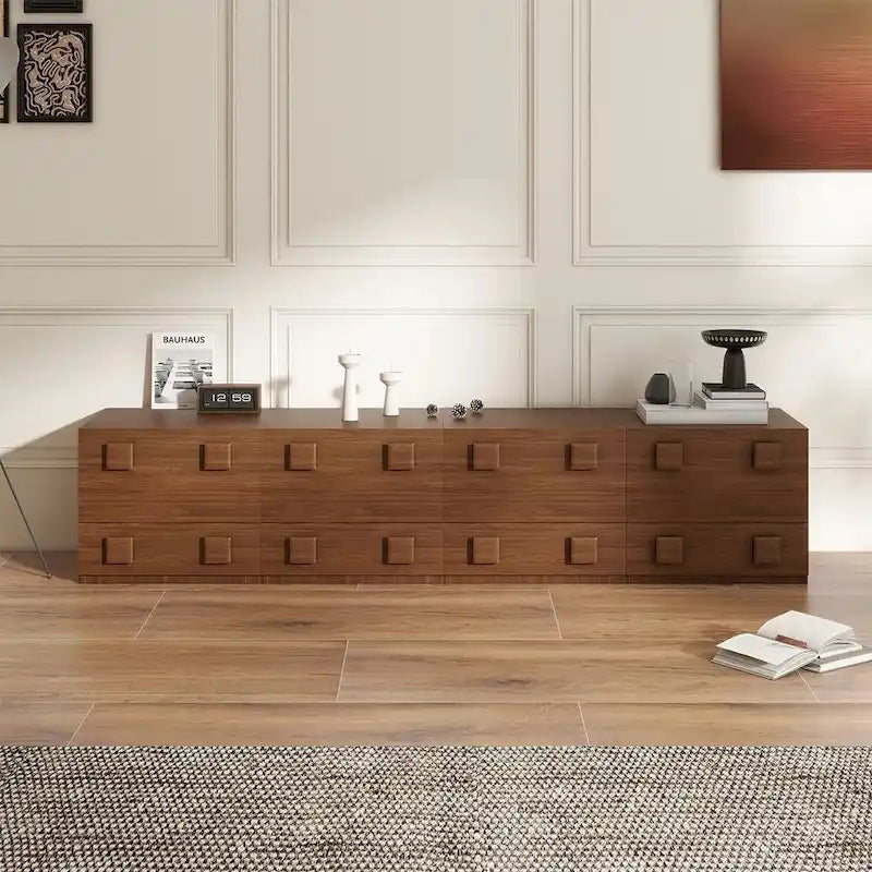 Mobile contenitore componibile in legno massello marrone/nero, 1-4 pezzi