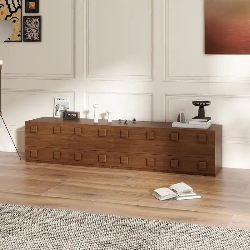 Mobile contenitore componibile in legno massello marrone/nero, 1-4 pezzi