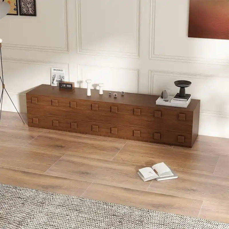 Mobile contenitore componibile in legno massello marrone/nero, 1-4 pezzi