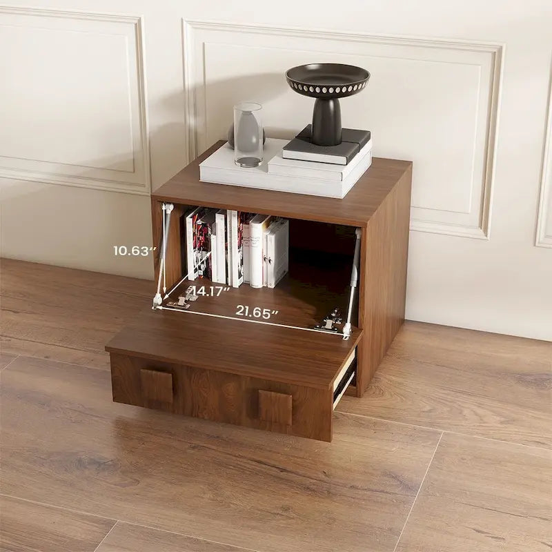 Mobile contenitore componibile in legno massello marrone/nero, 1-4 pezzi