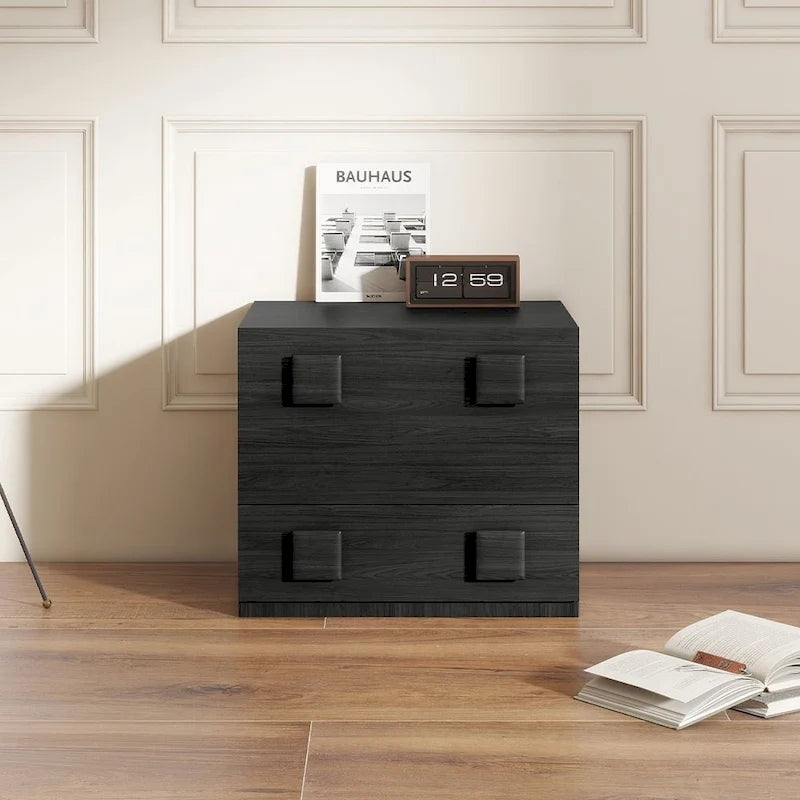Mobile contenitore componibile in legno massello marrone/nero, 1-4 pezzi