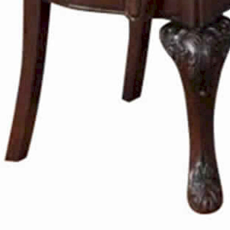 Poltrona tradizionale marrone espresso, set di 2