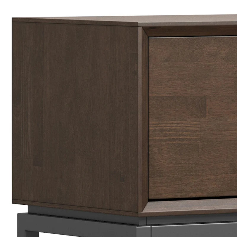Mobile TV moderno industriale Noce Marrone 72" per TV fino a 80"