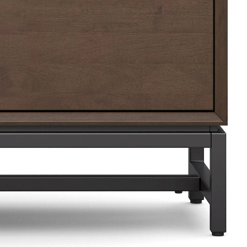 Mobile TV moderno industriale Noce Marrone 72" per TV fino a 80"