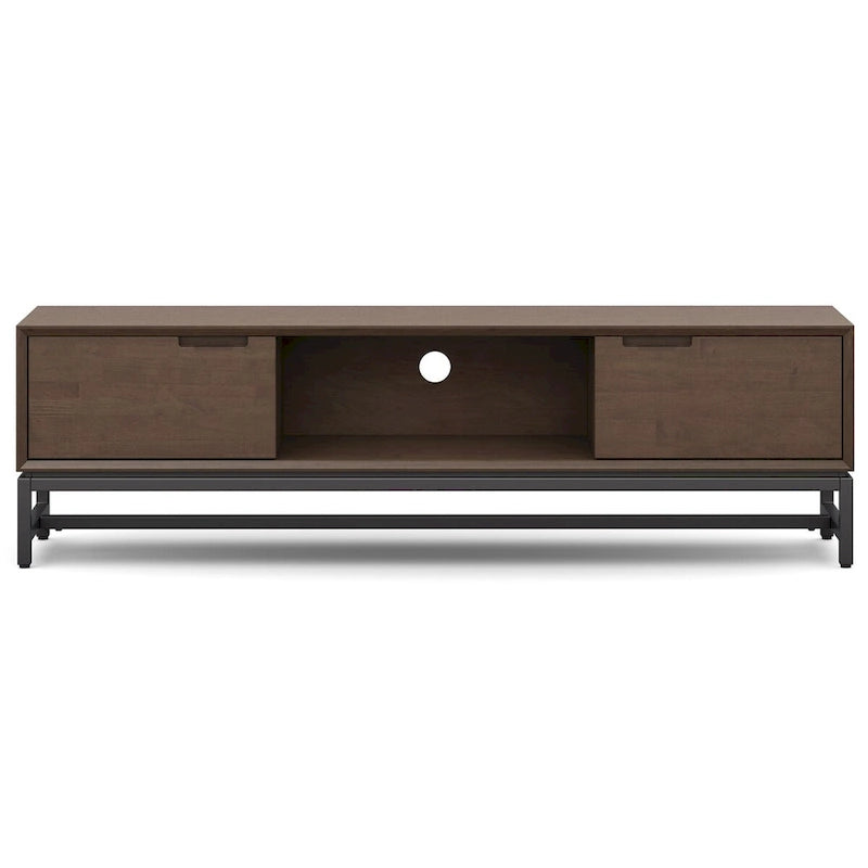 Mobile TV moderno industriale Noce Marrone 72" per TV fino a 80"
