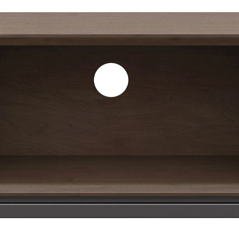 Mobile TV moderno industriale Noce Marrone 72" per TV fino a 80"