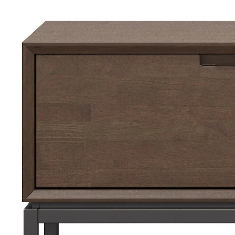 Mobile TV moderno industriale Noce Marrone 72" per TV fino a 80"