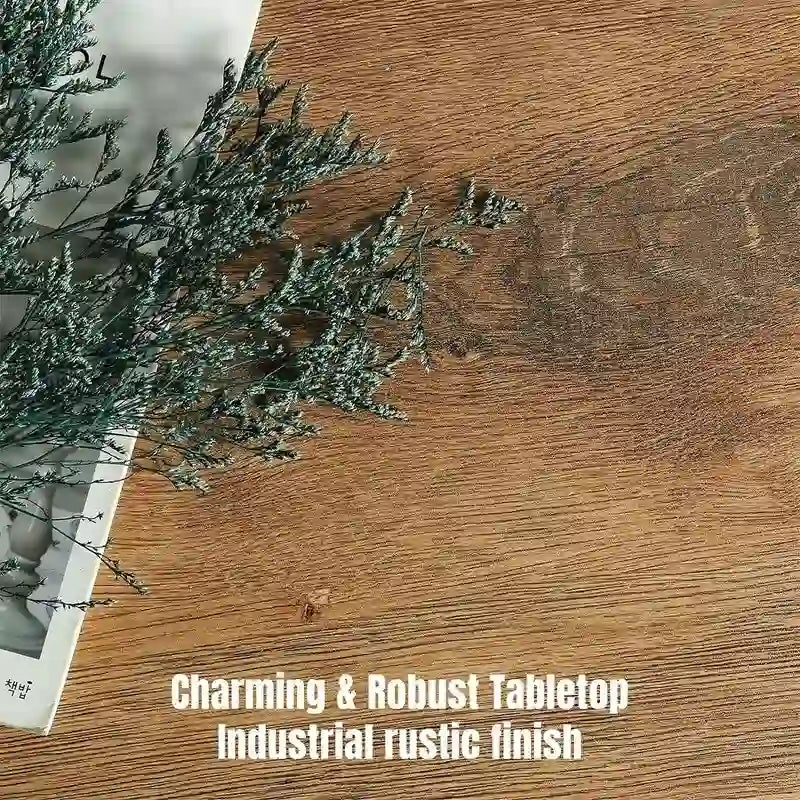Tavolino da Caffè Mid Century Modern con Cassetto – Marrone Rustico / Noce, Assemblaggio per 1 Persona