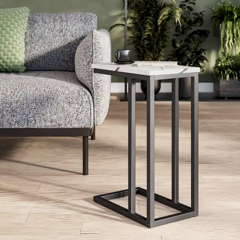 Tavolino Stretto Marrone / Bianco / Nero – Stile Moderno, Monouso