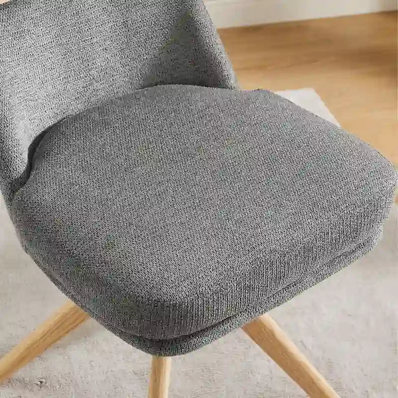 Sedia da scrivania girevole senza braccioli verde/bianco sporco/grigio/giallo/marrone lino per 1 persona