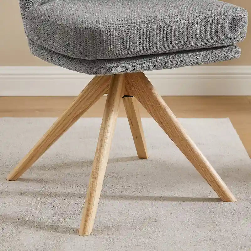 Sedia da scrivania girevole senza braccioli verde/bianco sporco/grigio/giallo/marrone lino per 1 persona