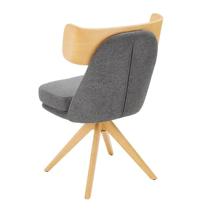 Sedia da scrivania girevole senza braccioli verde/bianco sporco/grigio/giallo/marrone lino per 1 persona