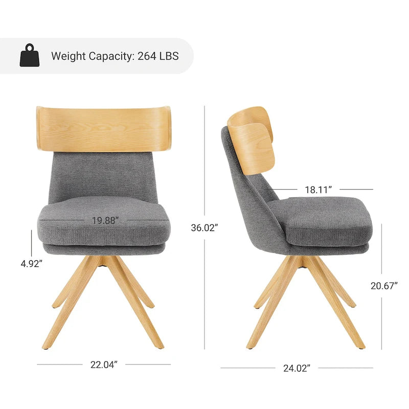 Sedia da scrivania girevole senza braccioli verde/bianco sporco/grigio/giallo/marrone lino per 1 persona