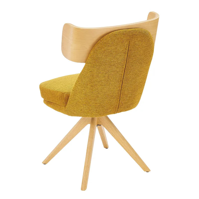 Sedia da scrivania girevole senza braccioli verde/bianco sporco/grigio/giallo/marrone lino per 1 persona