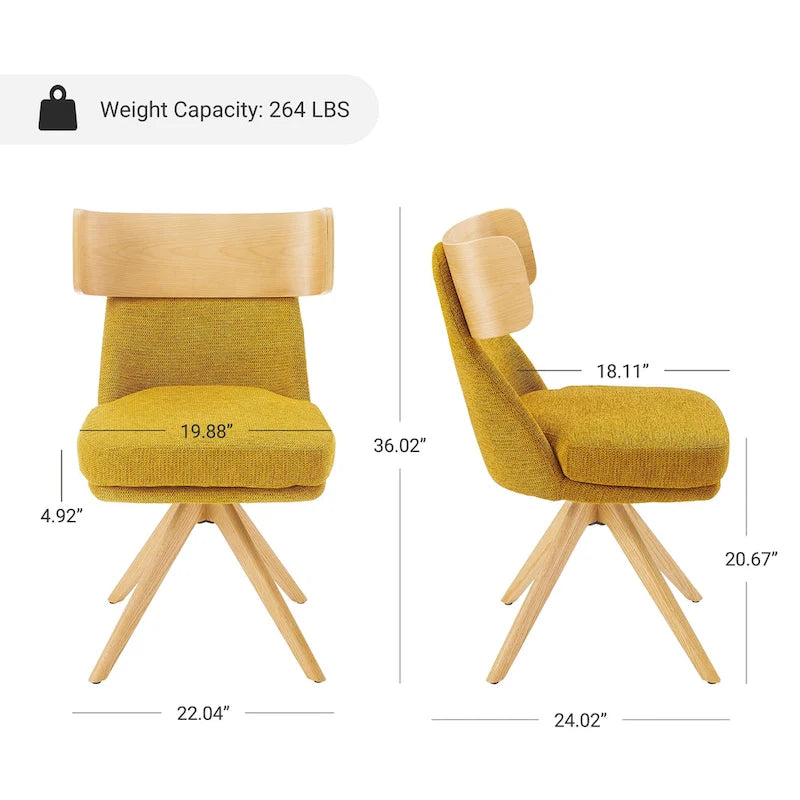 Sedia da scrivania girevole senza braccioli verde/bianco sporco/grigio/giallo/marrone lino per 1 persona